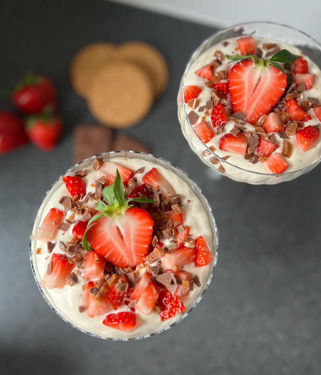 Daim cheesecake i glas