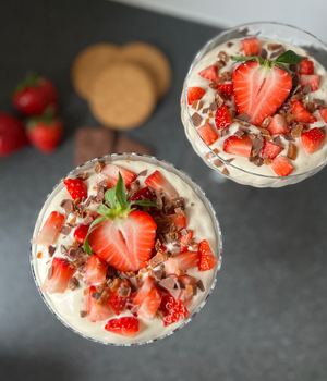 Daim cheesecake i glas