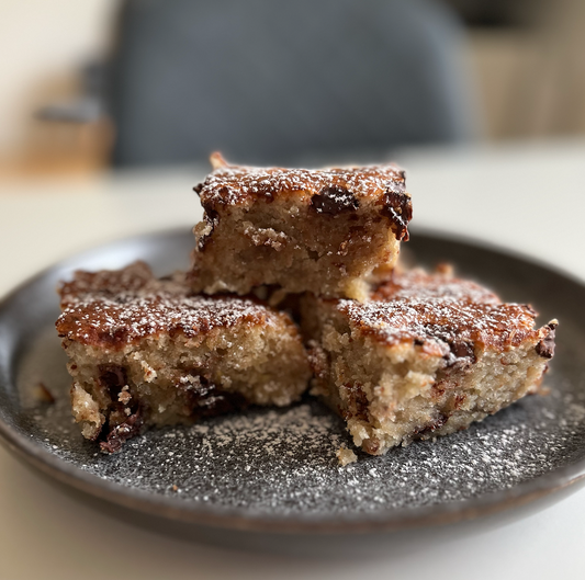 Banankage med chokoladestykker