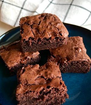 Brownie med chokoladestykker