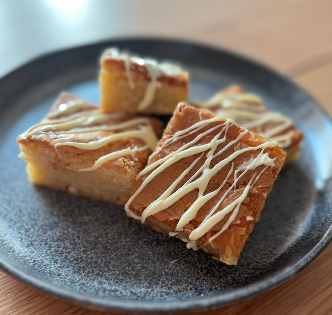 Blondie med hvid chokolade