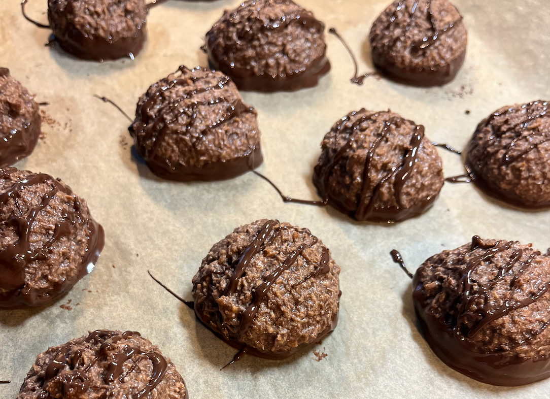 Kokostoppe med kakao