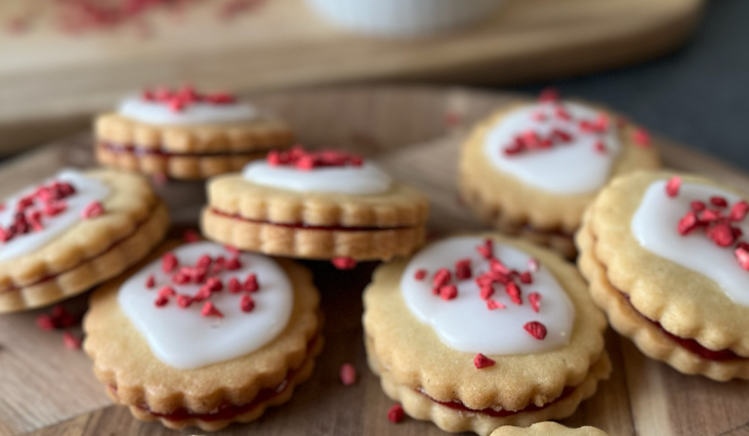 Mini hindbærsnitter
