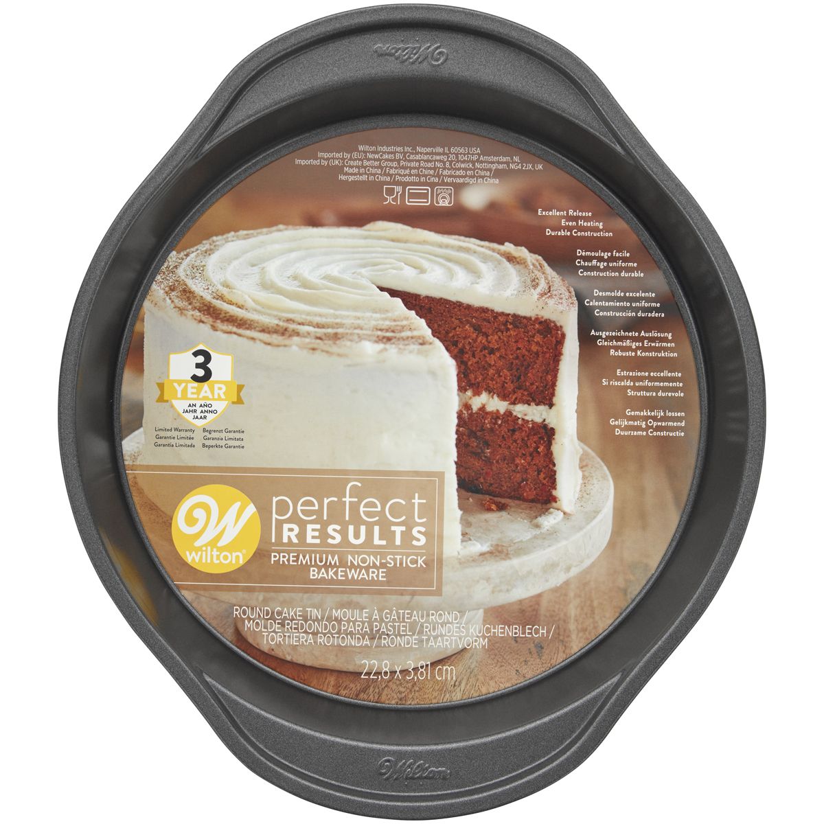 Rund bageform 22,8 x 3,8 cm - Wilton, Perfect Results